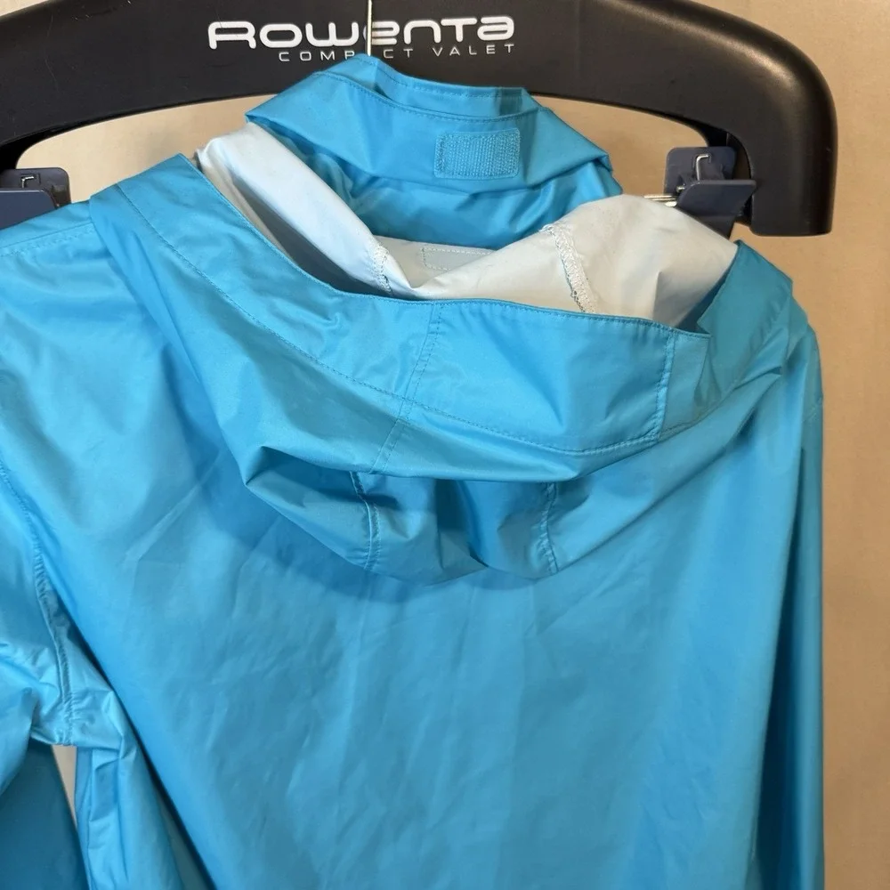 Cabela's 4most Repel Women's Blue Zip Hooded Windbreaker with Zip Pockets Size L